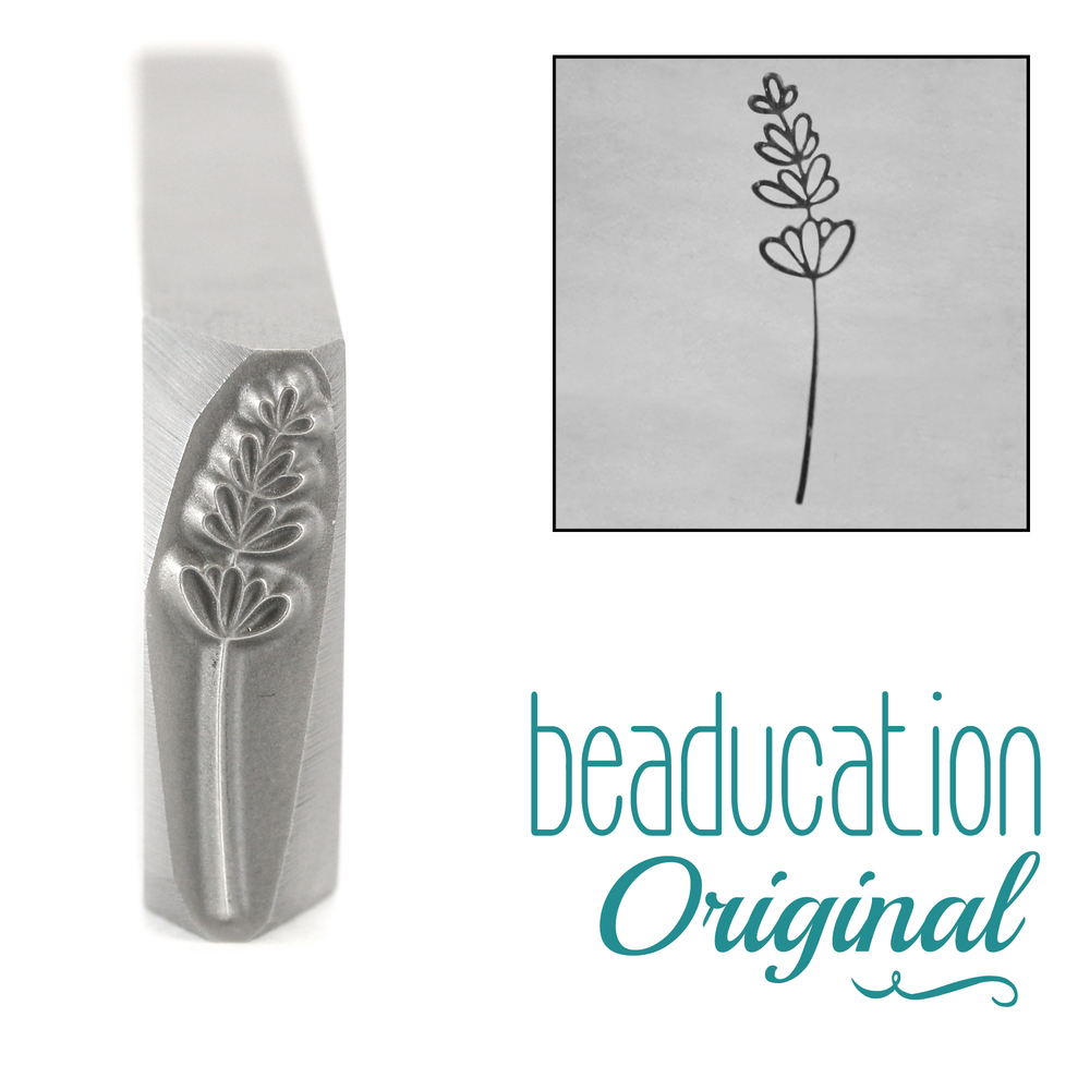 Metal Stamping Tools Lavender Pointing Left Metal Design Stamp, 17mm - Beaducation Original